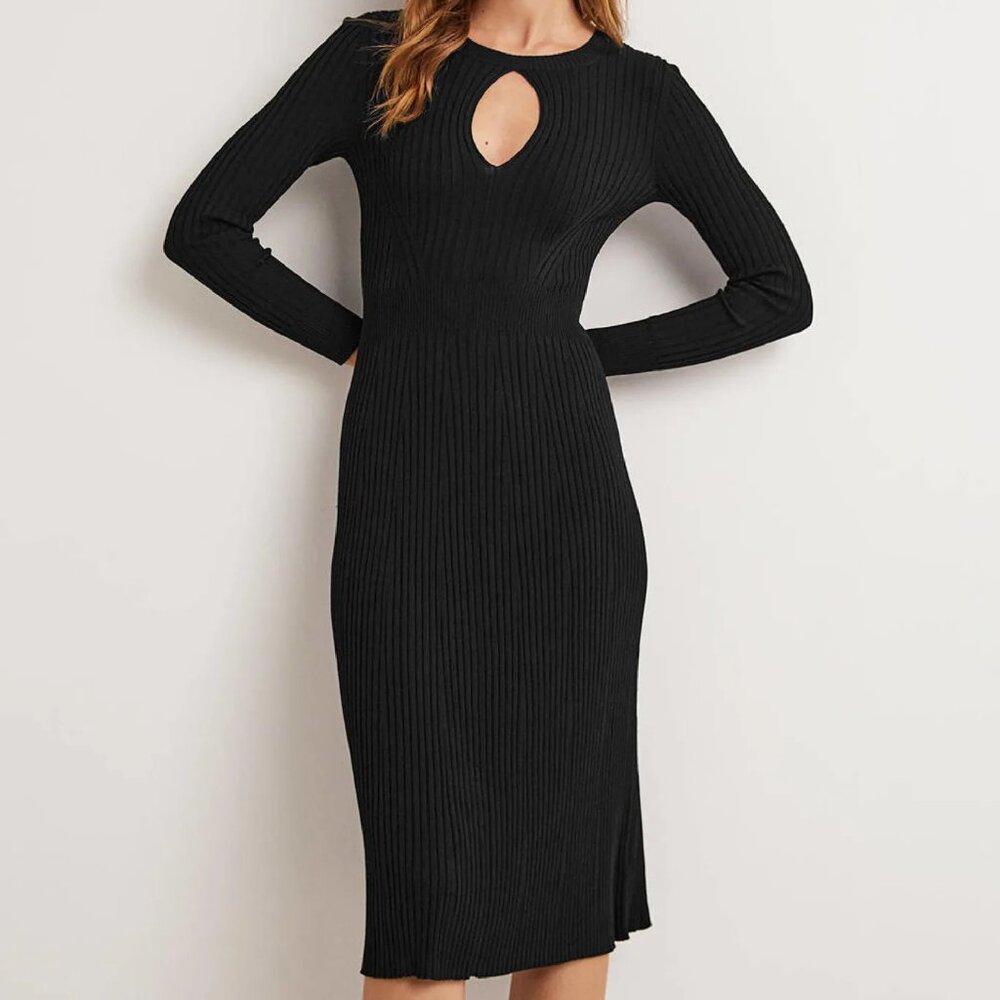 Boden Ribbed Cut Out Bodycon Dress